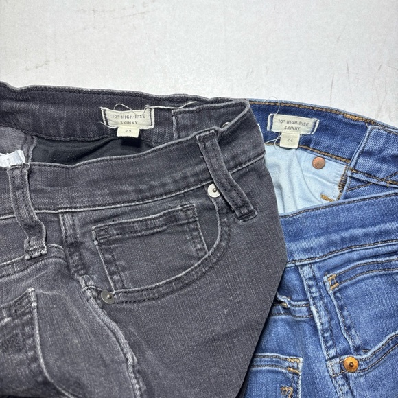 Madewell Black and Blue high rise Skinny Jeans - Picture 3 of 4